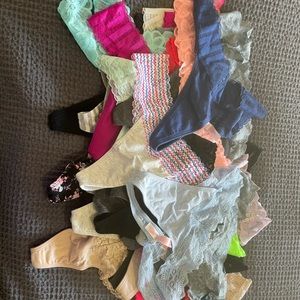 Lace top thongs